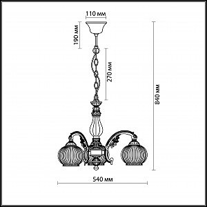 Подвесная люстра Odeon Light RAGON 2867/3