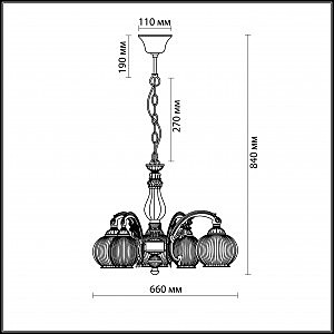 Подвесная люстра Odeon Light RAGON 2867/5