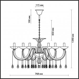 Подвесная люстра Odeon Light ALVADA 2910/6