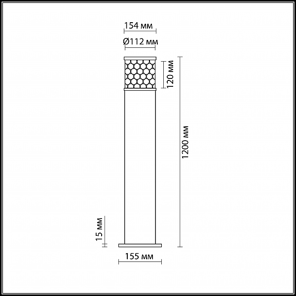 Уличный наземный светильник Odeon Light PILAR 2689/1A