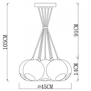 Подвесная люстра Arte Lamp RONDO A8072SP-7CC