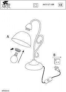 Настольная лампа Arte Lamp A4711LT-1BR