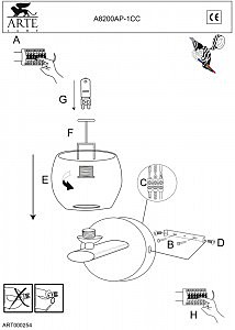 Настенное бра Arte Lamp POLAR A8200AP-1CC