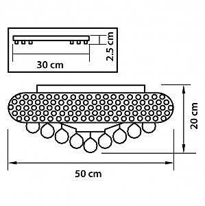 Потолочная хрустальная люстра Osgona Monile 704092