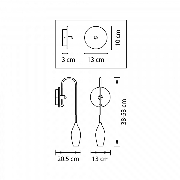 Настенное бра Lightstar Pentola 803527