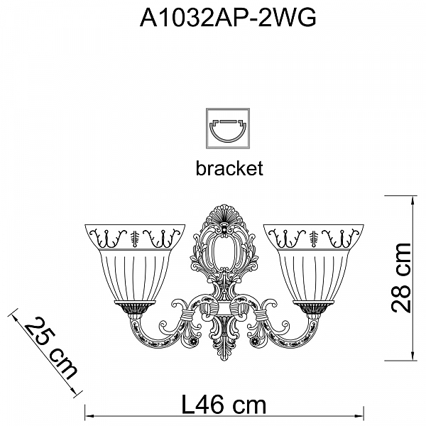 Настенное бра Arte Lamp A1032AP-2WG