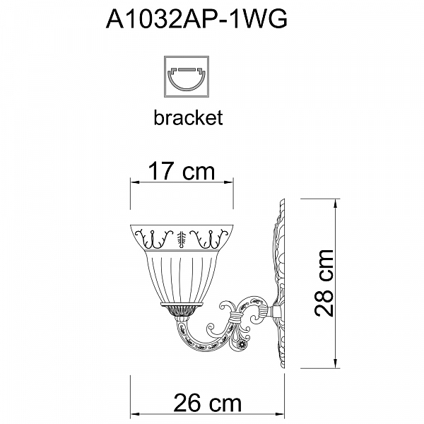 Настенное бра Arte Lamp A1032AP-1WG