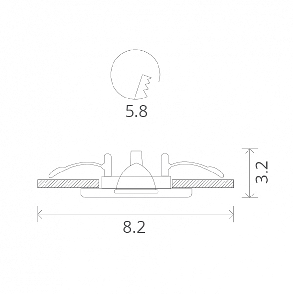 Встраиваемый светильник Arte Lamp A1203PL-1SS