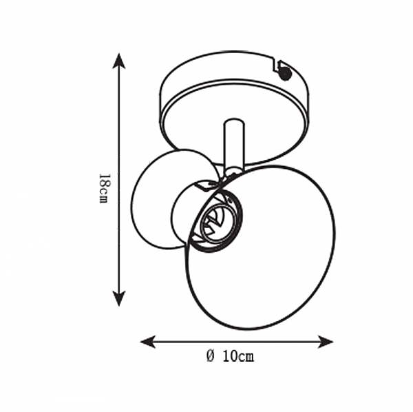 Светильник спот Arte Lamp A1406AP-1BK