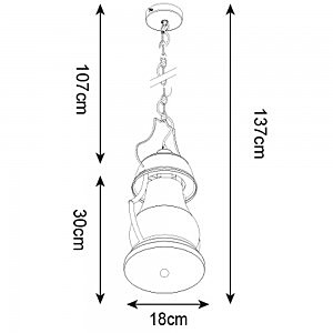 Светильник керосиновая лампа Lumino A1502SP-1CC Arte Lamp