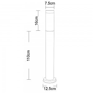 Уличный наземный светильник Arte Lamp A3157PA-1SS