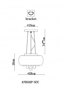 Светильник подвесной Arte Lamp A7054SP-5CC