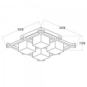 Потолочная люстра Arte Lamp Woods A8252PL-4CK