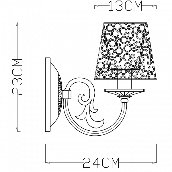 Настенное бра Arte Lamp A5468AP-1WG