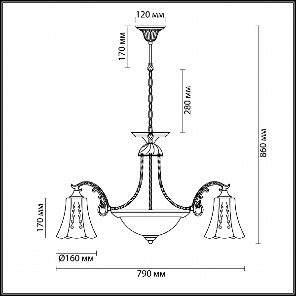 Подвесная люстра Lumion SONETTE 2985/5A