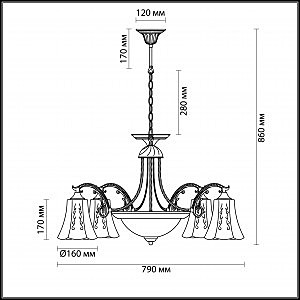 Подвесная люстра Lumion SONETTE 2985/7A