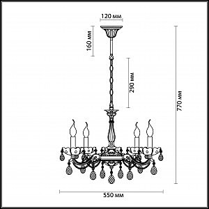 Подвесная люстра Lumion CANDELIA 2988/5