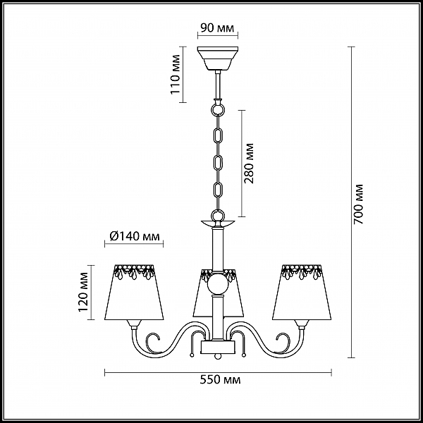 Подвесная люстра Lumion PLACIDA 2998/3