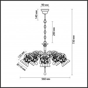 Подвесная люстра Lumion CAMELIA 3093/5