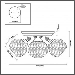 Потолочная люстра Lumion Clodina 3116/3CA