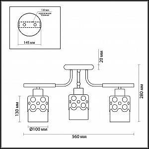 Потолочная люстра Lumion Colett 3272/3C