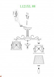 Потолочная люстра L'Arte Luce Fabrizia L12153.88