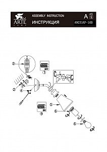 Настенное бра Arte Lamp VENTO A9231AP-1AB