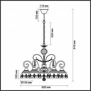 Подвесная люстра Odeon Light Milagros 3208/5