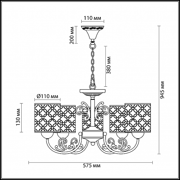 Подвесная люстра Odeon Light NADINE 3276/5