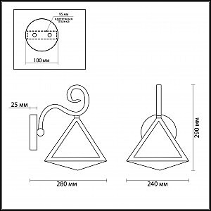 Настенное бра Odeon Light Imira 3297/1W