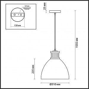 Светильник подвесной Odeon Light Viola 3321/1