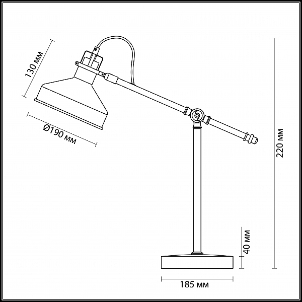 Настольная лампа Odeon Light Lurdi 3329/1T