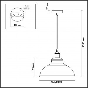 Светильник подвесной Odeon Light Mirt 3368/1