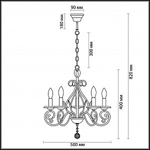 Подвесная люстра Lumion Otesso 3409/5