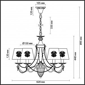 Подвесная люстра Lumion Agatta 3427/5