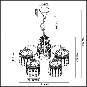 Подвесная люстра Lumion Foresto 3480/5