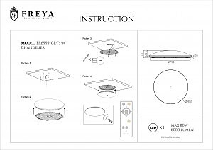 Потолочный LED светильник Freya Gloria FR6999-CL-75-W