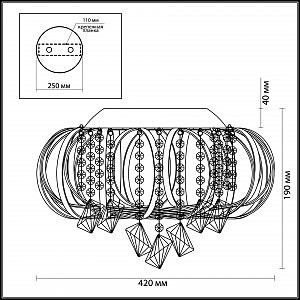 Потолочная люстра Odeon Light Udessa 3477/5C