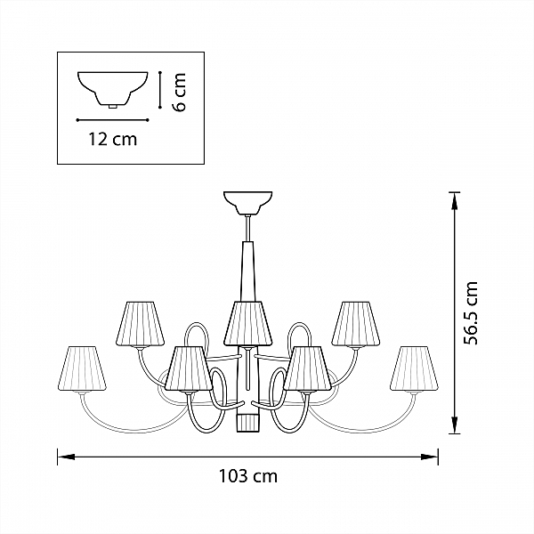 Потолочная люстра Lightstar Vortico 814137