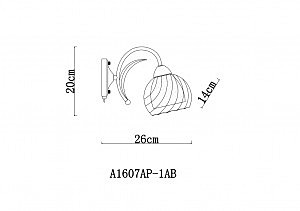 Настенное бра Arte Lamp Dolcemente A1607AP-1AB