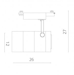 Трековые светильники Arte Lamp Cinto A2718PL-1BK