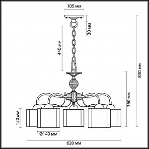 Подвесная люстра Lumion Lilivant 3487/5