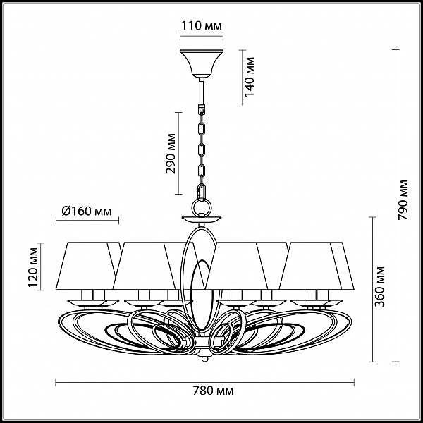 Подвесная люстра Lumion Nubbiana 3503/8