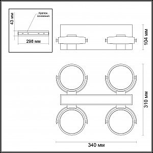 Светильник спот Odeon Light Flabuna 3494/40CL