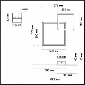 Потолочный LED светильник Odeon Light Quadraled 3558/30CL