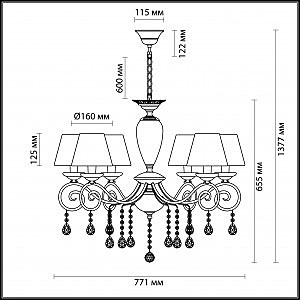 Подвесная люстра Odeon Light Marionetta 3924/6