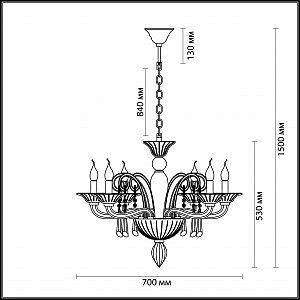 Подвесная люстра Odeon Light Rocca 3926/6