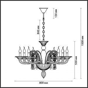 Подвесная люстра Odeon Light Rocca 3926/8