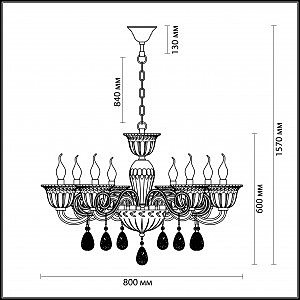 Подвесная люстра Odeon Light Ninfea 3930/8