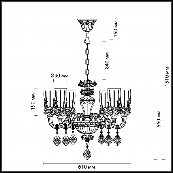 Подвесная люстра Odeon Light Elisa 3935/6